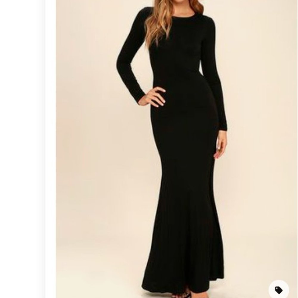 TRE by Natalie Ratabesi Stretch Jersey Black Column Dress